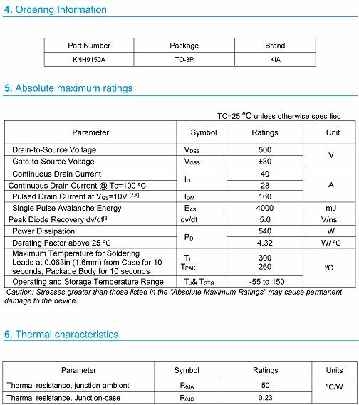 MOS,9150,40A/500V